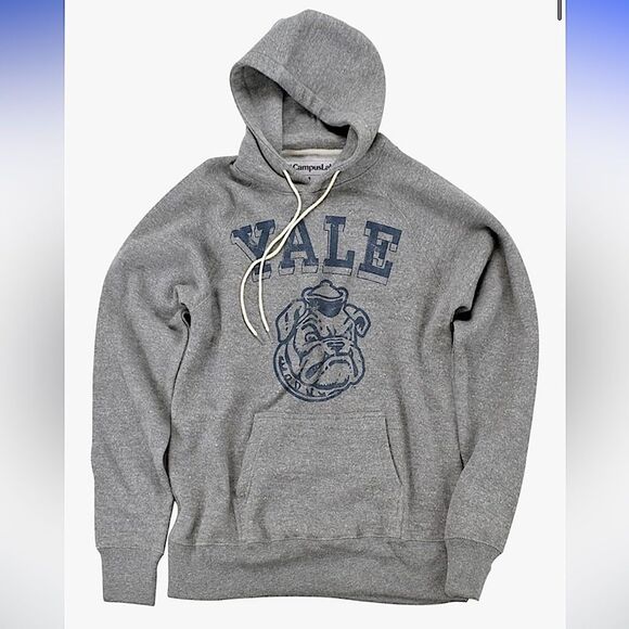 Yale Bulldog Gray Hoodie Sweatshirt Size M - Picture 1 of 10